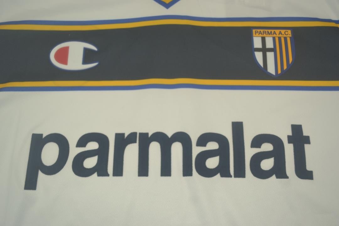 Adriano 9 Parma Away 2002/03 Serie A retro football shirt