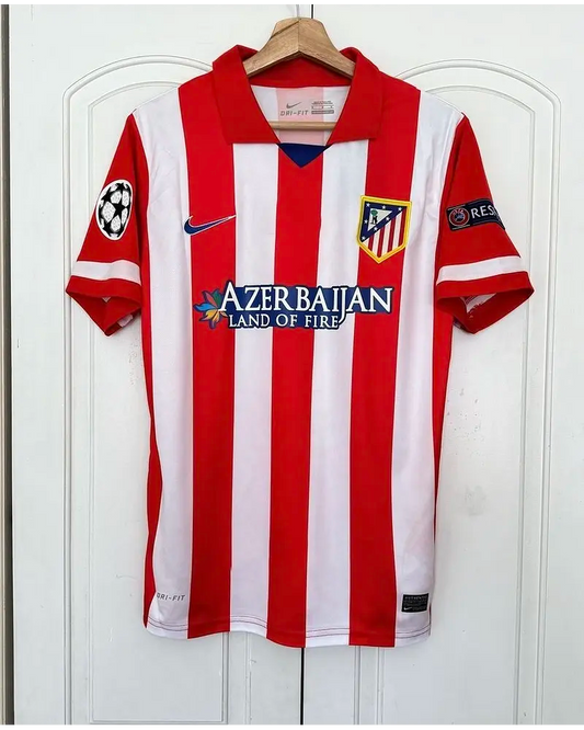 David Villa 9 Atlético Madrid Home 2013/14 Champions League retro football shirt