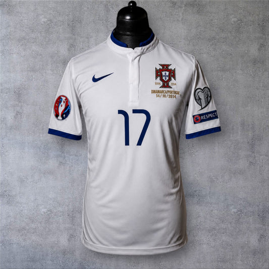 Nani 17 Portugal Away 2014/15 Euro Qualifiers retro football shirt