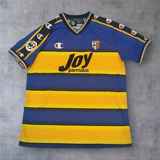 Adriano 9 Parma Home 2001/02 Serie A retro football shirt