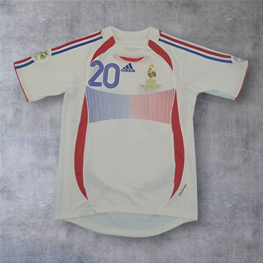 Trezeguet 20 France Home 2006 World Cup Final retro football shirt