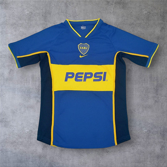 Tevez 9 Boca Juniors Home 2002/03 retro football shirt