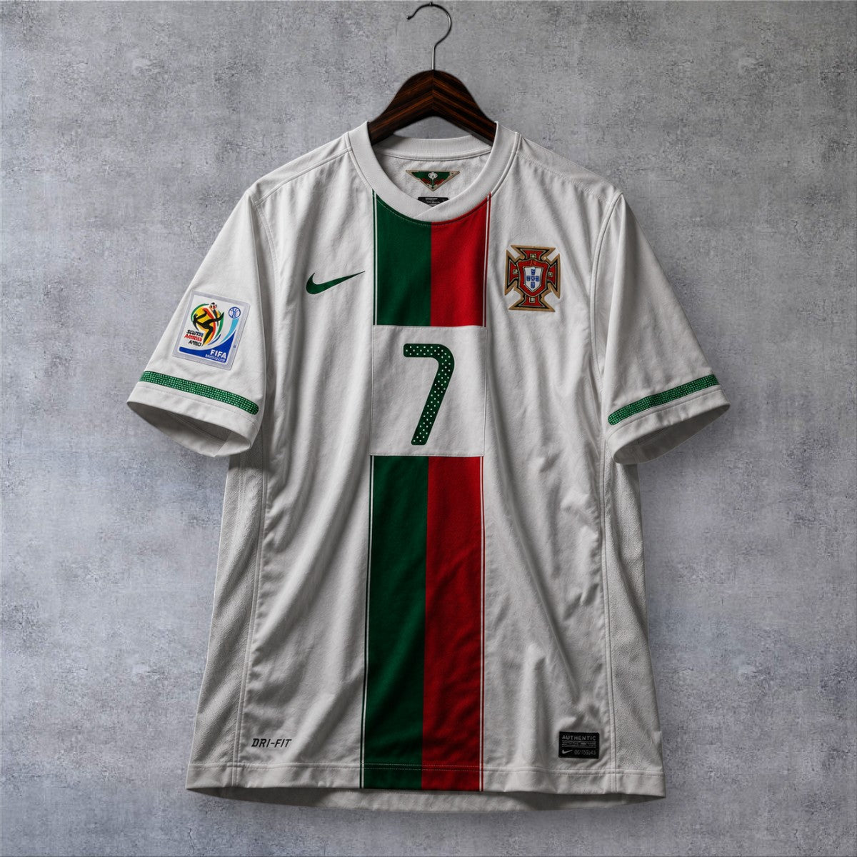 Ronaldo 7 Portugal Away 2010 World Cup retro football shirt