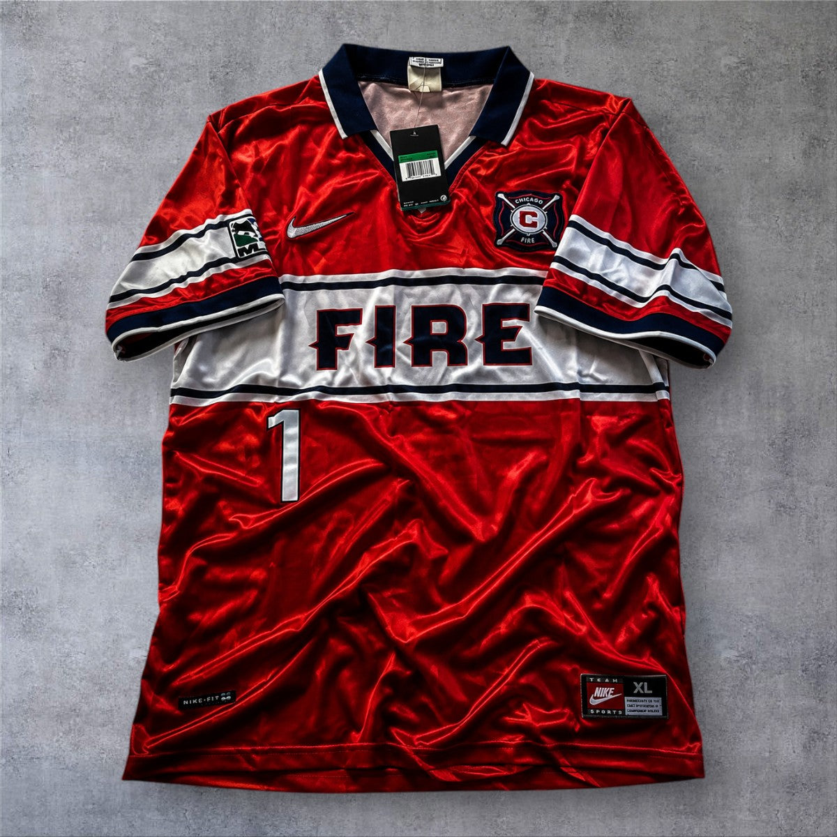 Campos 1 Chicago Fire Home 1998 MLS retro football shirt