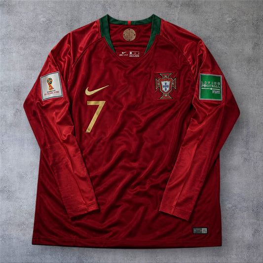 Ronaldo 7 Portugal Home 2018 World Cup retro football shirt