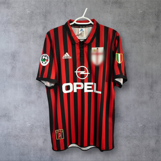 Maldini 3 Milan Home 1999/00 Serie A retro football shirt