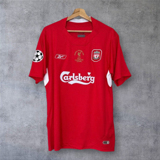 Gerrard 8 Liverpool 2005 Champions League Final Istanbul retro football shirt