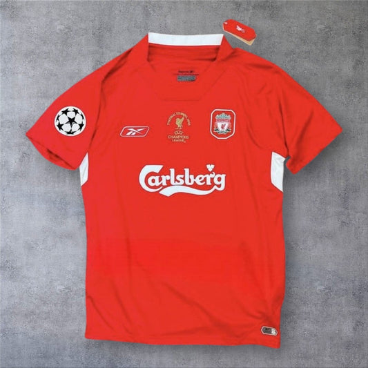 Xabi Alonso 14 Liverpool 2005 Champions League Final Istanbul retro football shirt