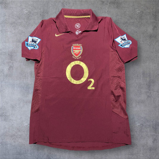 Bergkamp 10 Arsenal Away 2005/06 Premier League retro football shirt