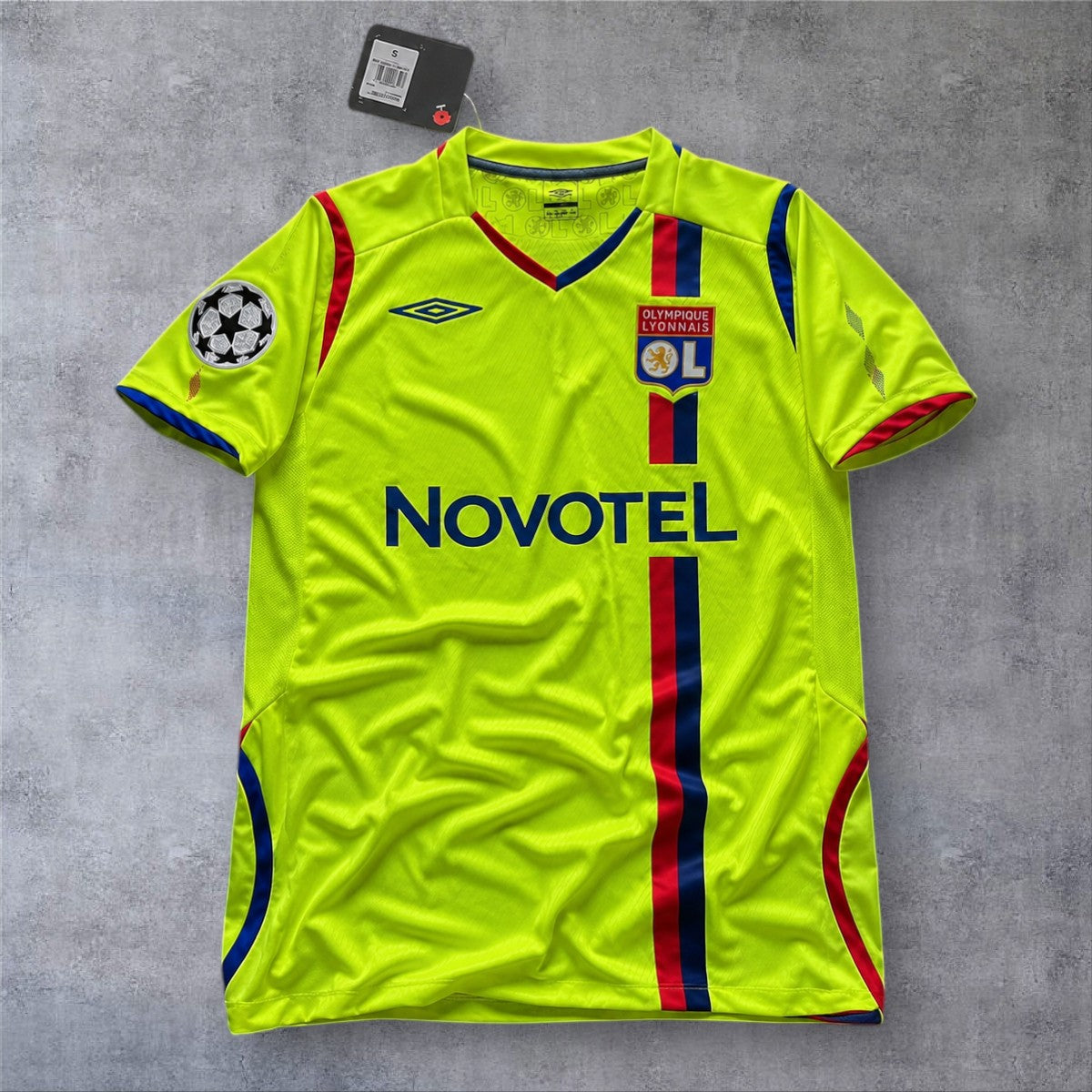Juninho 8 Lyon 2008/09 Away Champions League retro football shirt