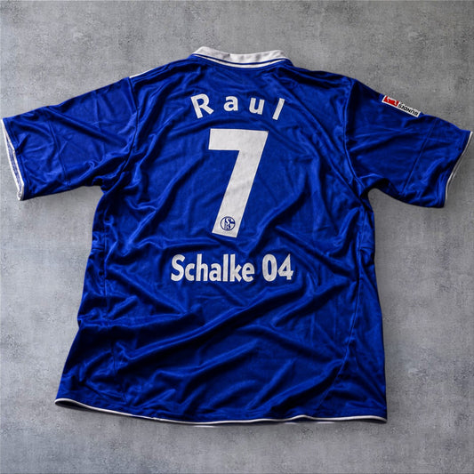 Raul 7 Schalke Home 10/11 Bundesliga retro football shirt