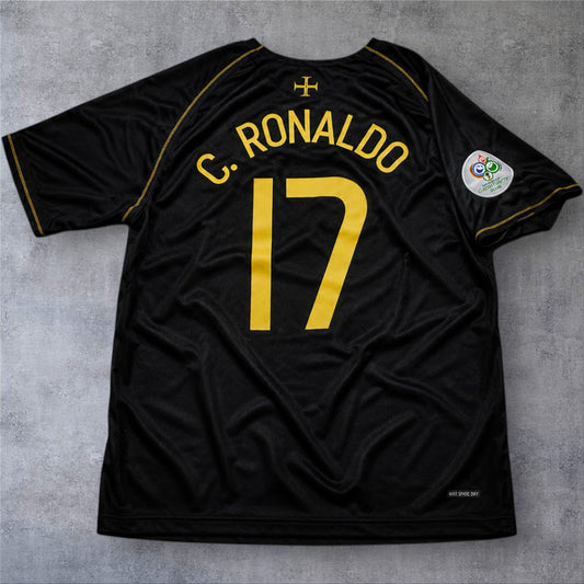 C. Ronaldo 17 Portugal Away 2006 World Cup retro football shirt