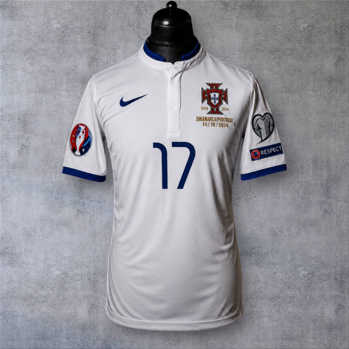 Nani 17 Portugal Away 2014/15 Euro Qualifiers retro football shirt