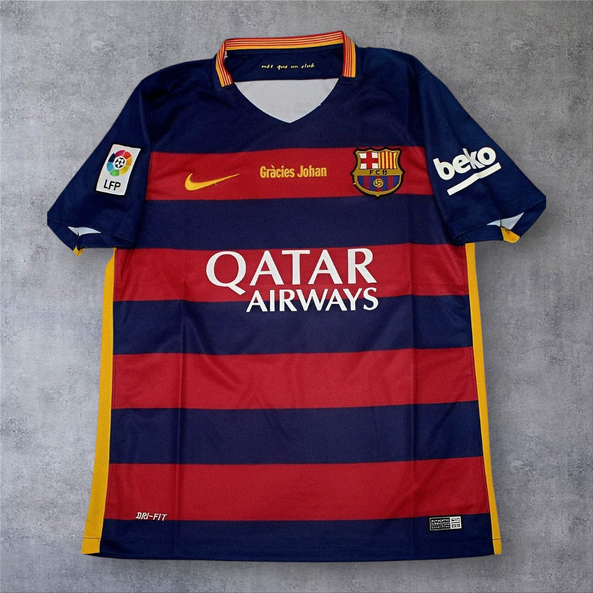 Cruyff 14 "Gràcies Johan" - Barcelona Home 2015/16 Tribute La Liga