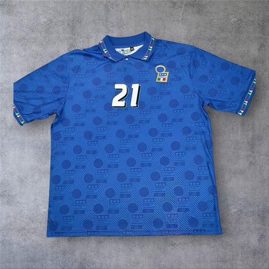 Zola 21 Italy Home 1994 World Cup retro football shirt
