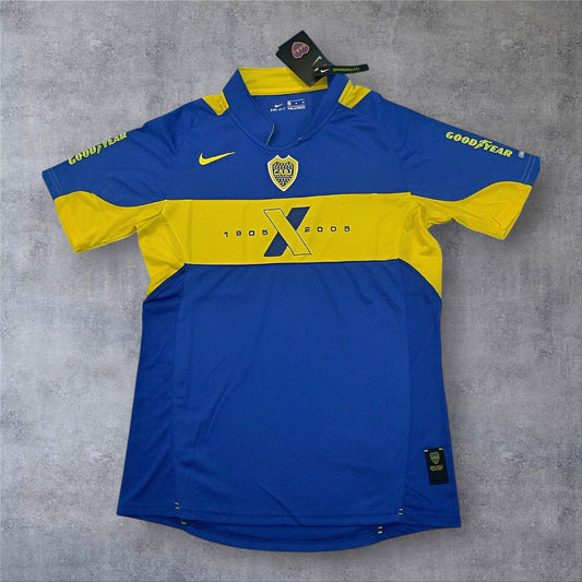 "Roman" Riquelme 10 Boca Juniors Home 2005 -100th Aniversary retro football shirt