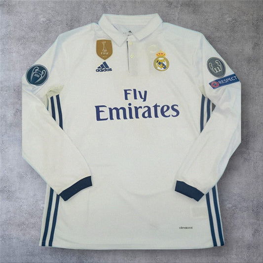 Ronaldo 7 Real Madrid Home 2016/17 Champions League retro football shirt
