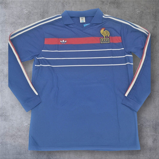 Platini 10 France Home 1984 retro football shirt