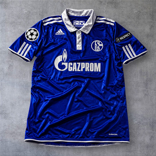 Huntelaar 25 Schalke Home 10/11 Champions League retro football shirt