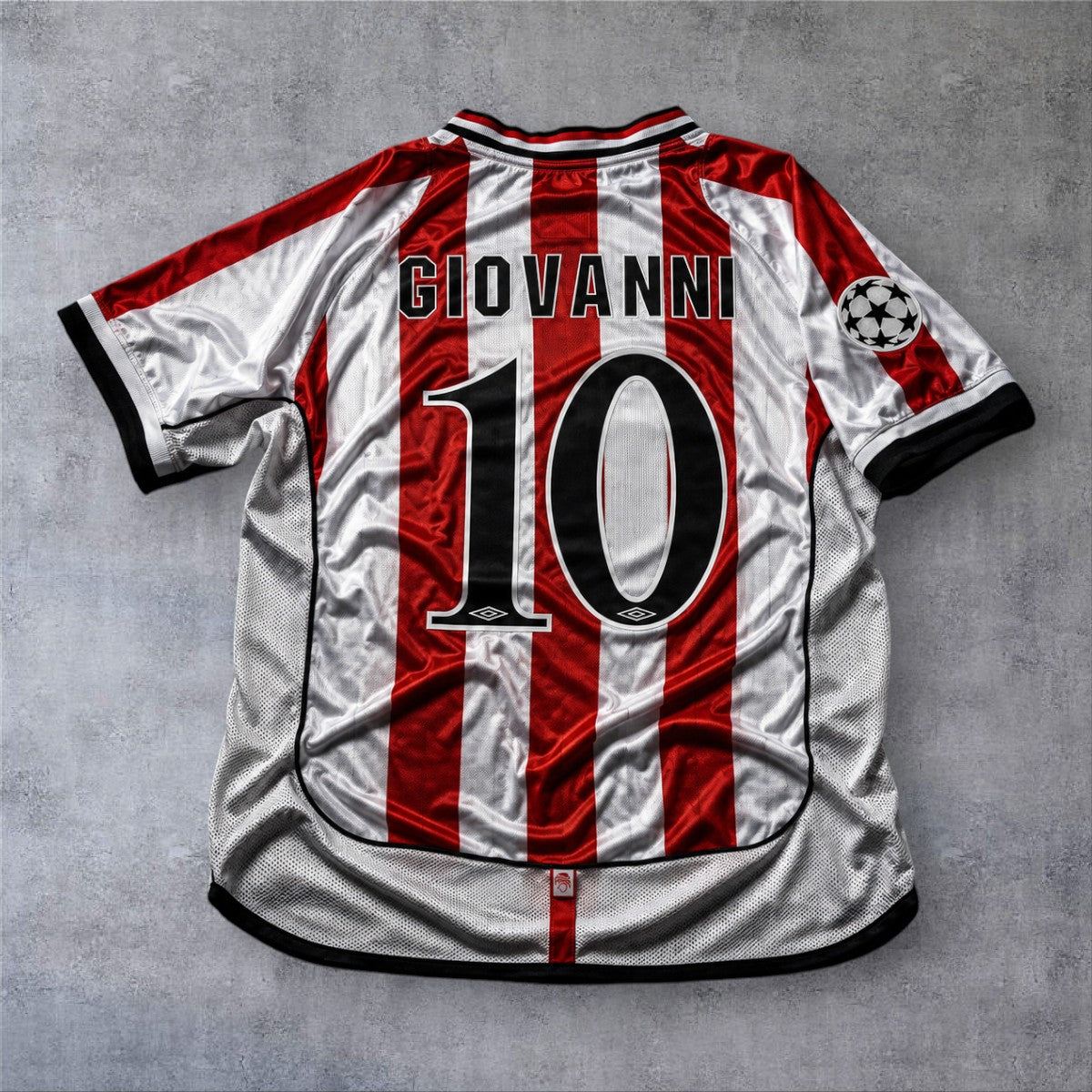 Giovanni 10 Olympiacos Home 2001/02 Champions League retro football shirt