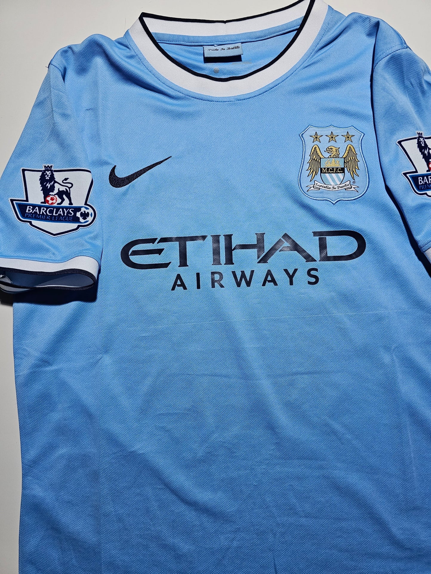 Yaya Toure 42 Manchester City 2013/14 Premier League retro football shirt