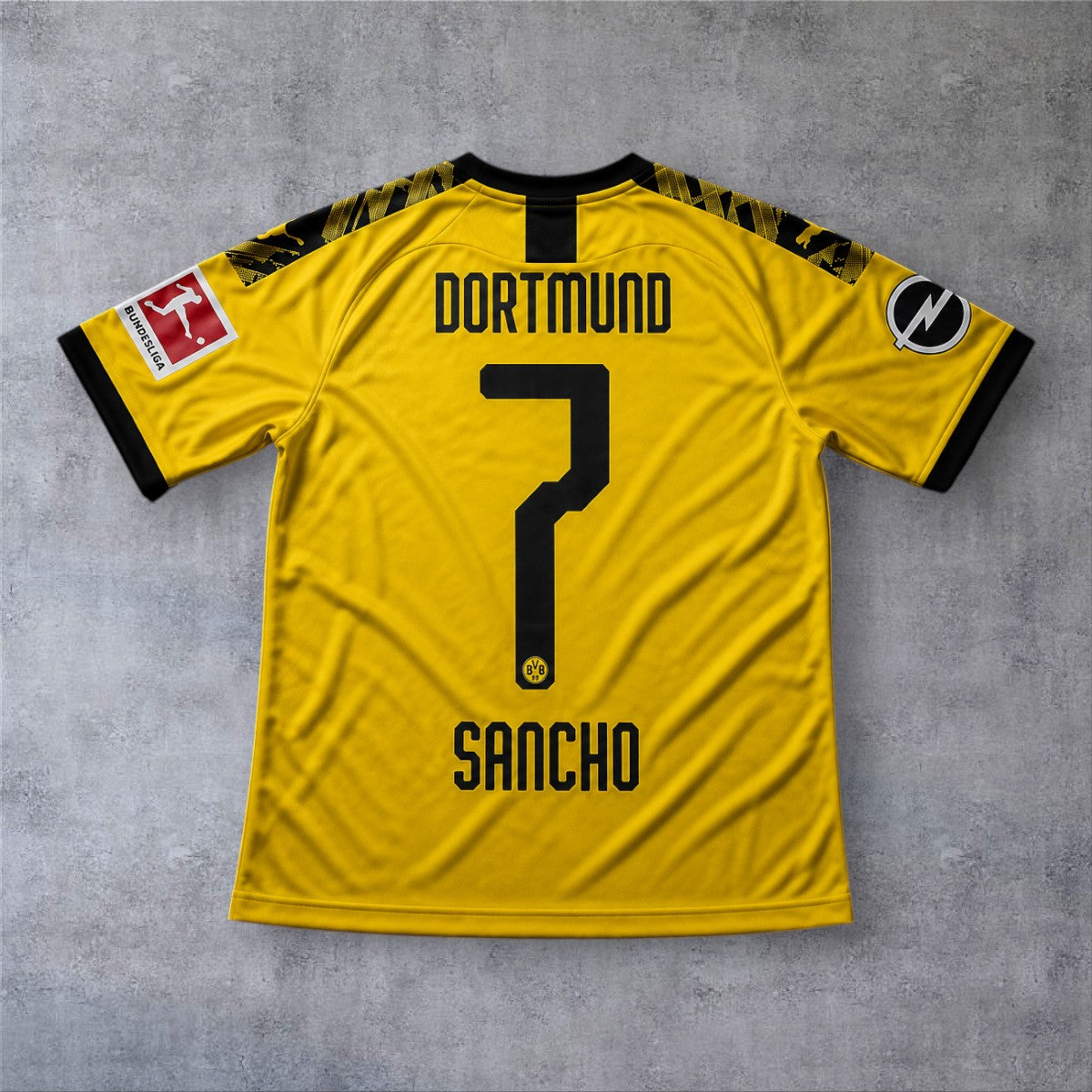 Sancho 7 Dortmund Home 2019/20 Bundesliga retro football shirt