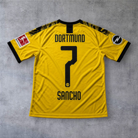 Sancho 7 Dortmund Home 2019/20 Bundesliga retro football shirt