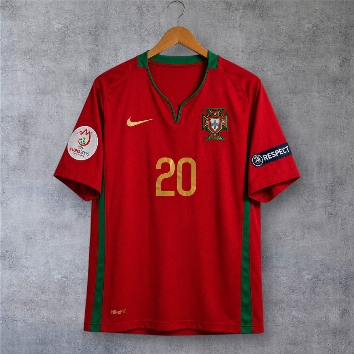 Deco 20 Portugal Home 2008 Euro retro football shirt