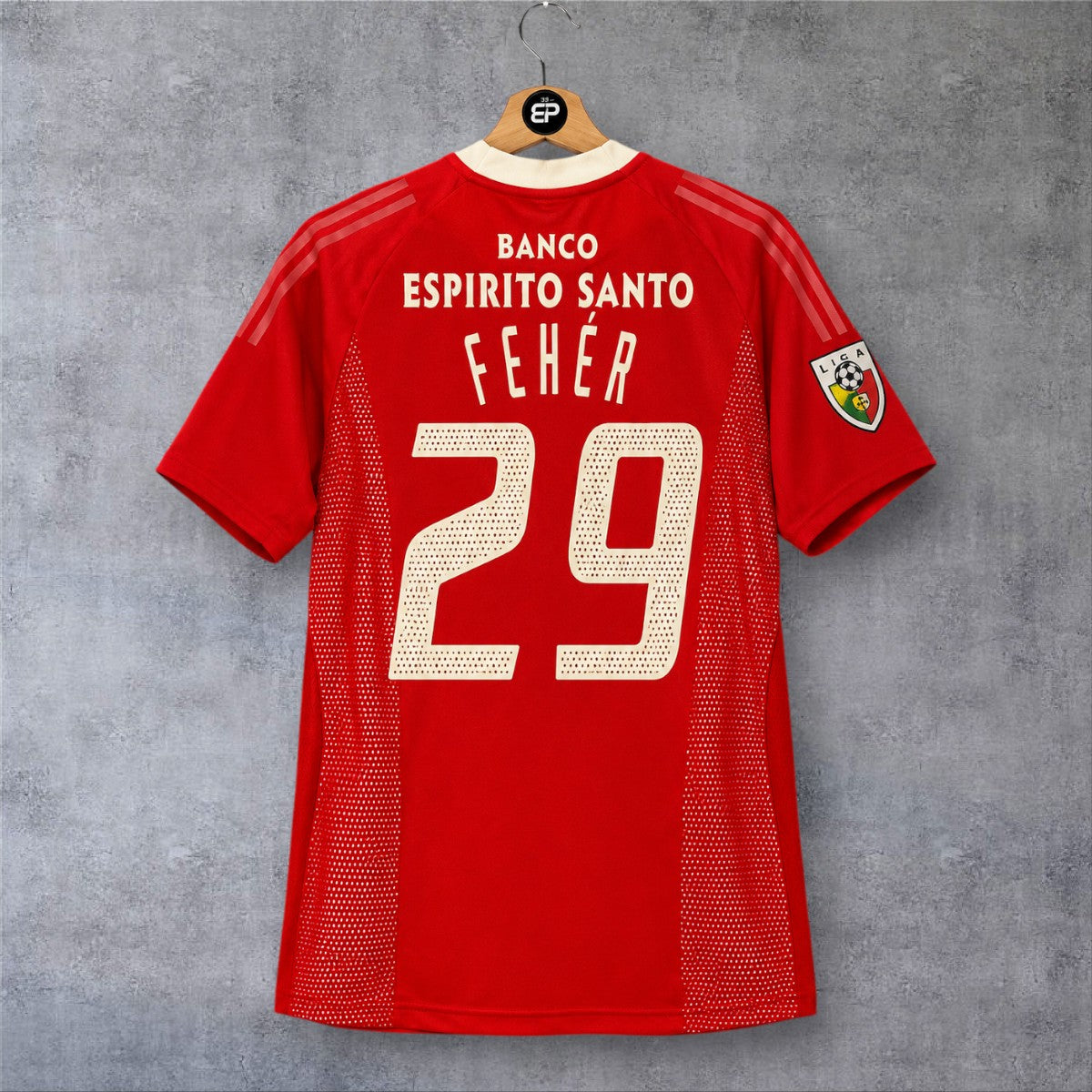 Fehér 29 SL Benfica Home 2002/03 Liga Portugal retro football shirt