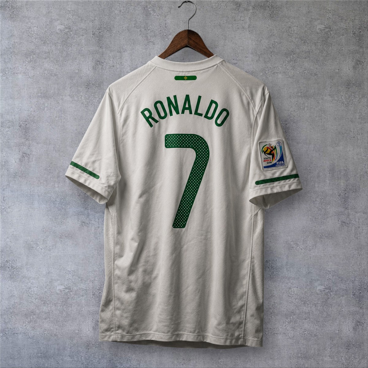 Ronaldo 7 Portugal Away 2010 World Cup retro football shirt