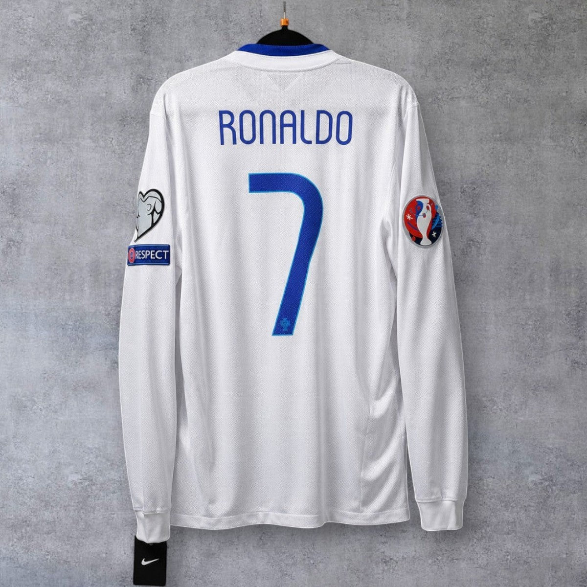 Ronaldo 7 Portugal Away 2014/15 Euro Qualifiers retro football shirt