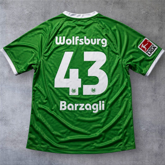 Barzagli 43 Wolfsburg Home 08-09 Bundesliga retro football shirt