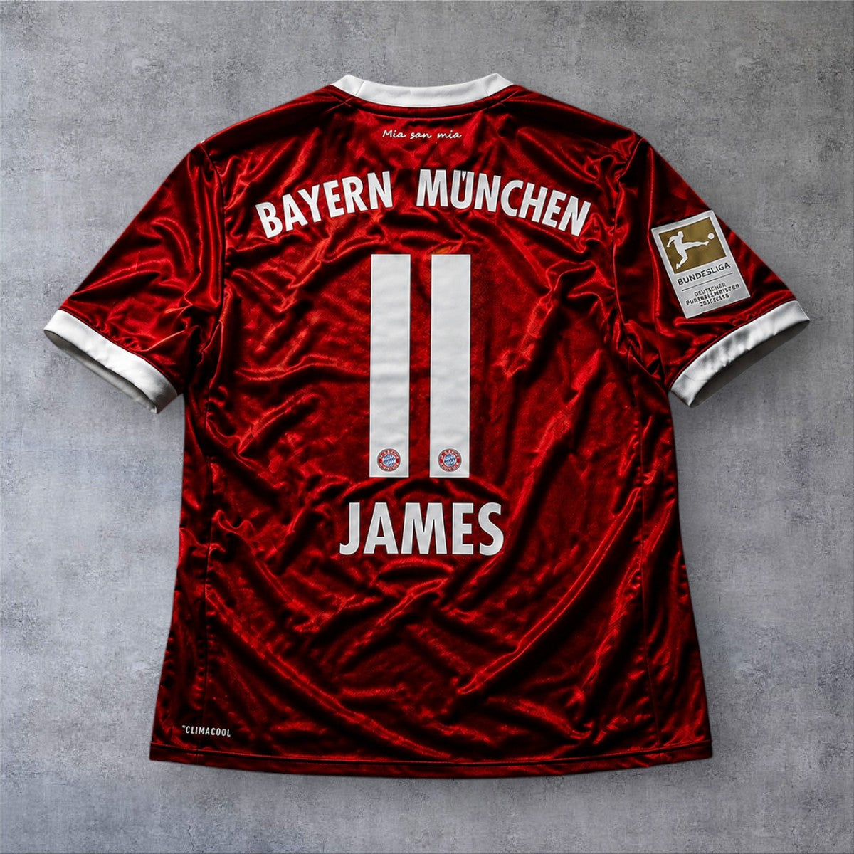 James 11 Bayern Home 2017/18 Bundesliga retro football shirt