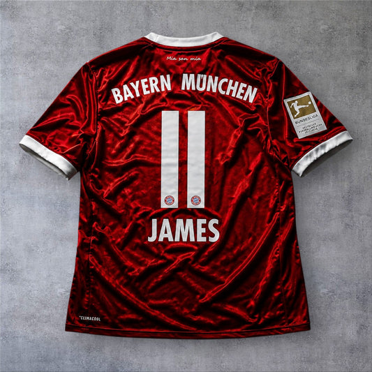 James 11 Bayern Home 2017/18 Bundesliga retro football shirt