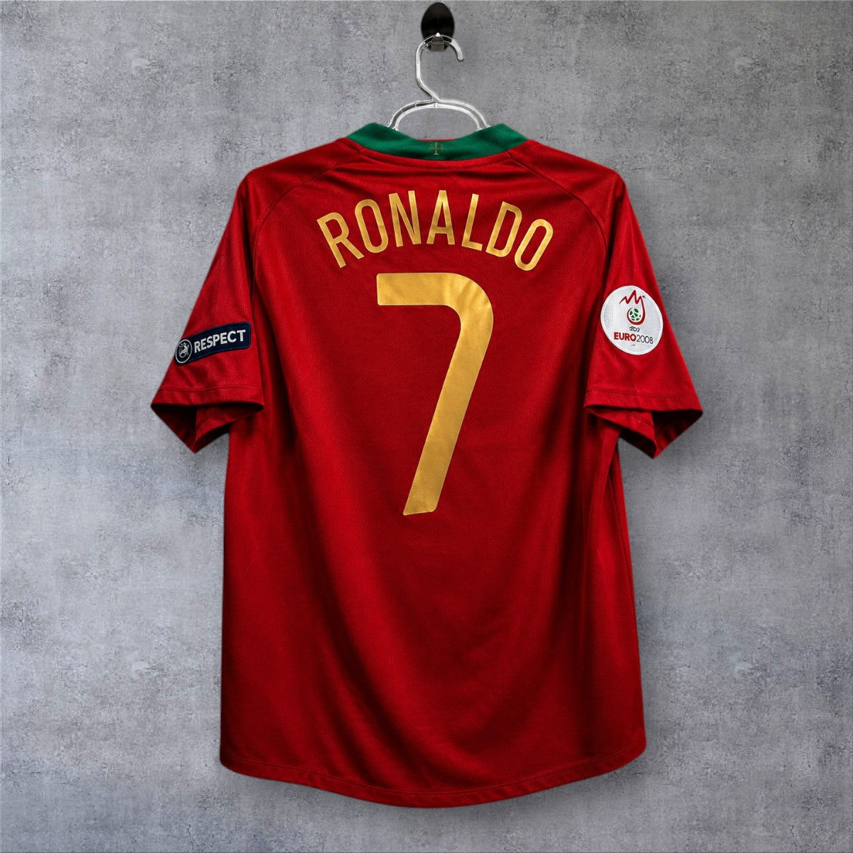 C. Ronaldo 17 Portugal Home (Game Writting) 2008 Euro retro football shirt
