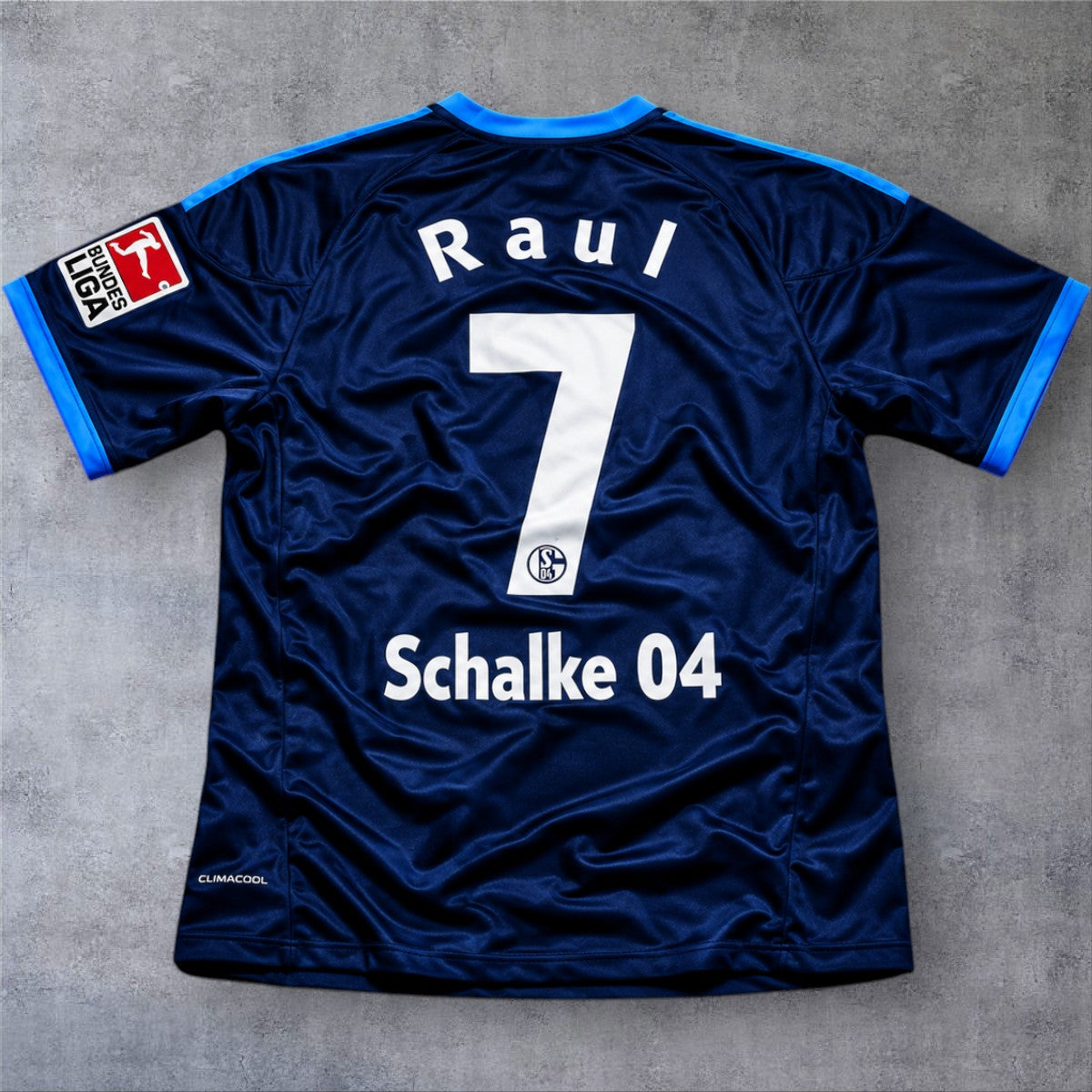Raul 7 Schalke Away 10/11 Bundesliga retro football shirt
