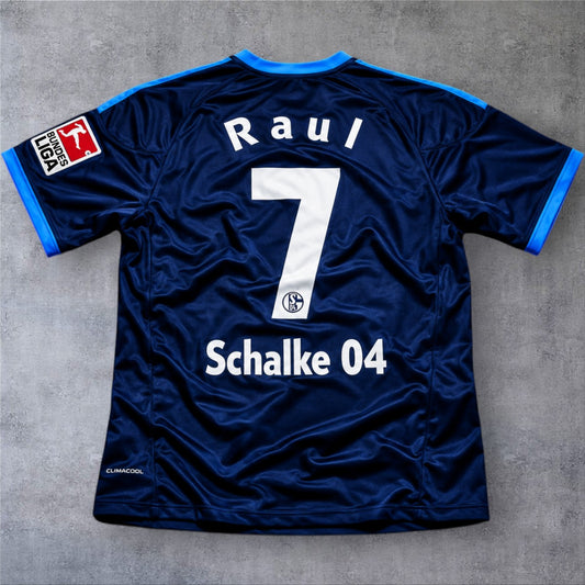Raul 7 Schalke Away 10/11 Bundesliga retro football shirt