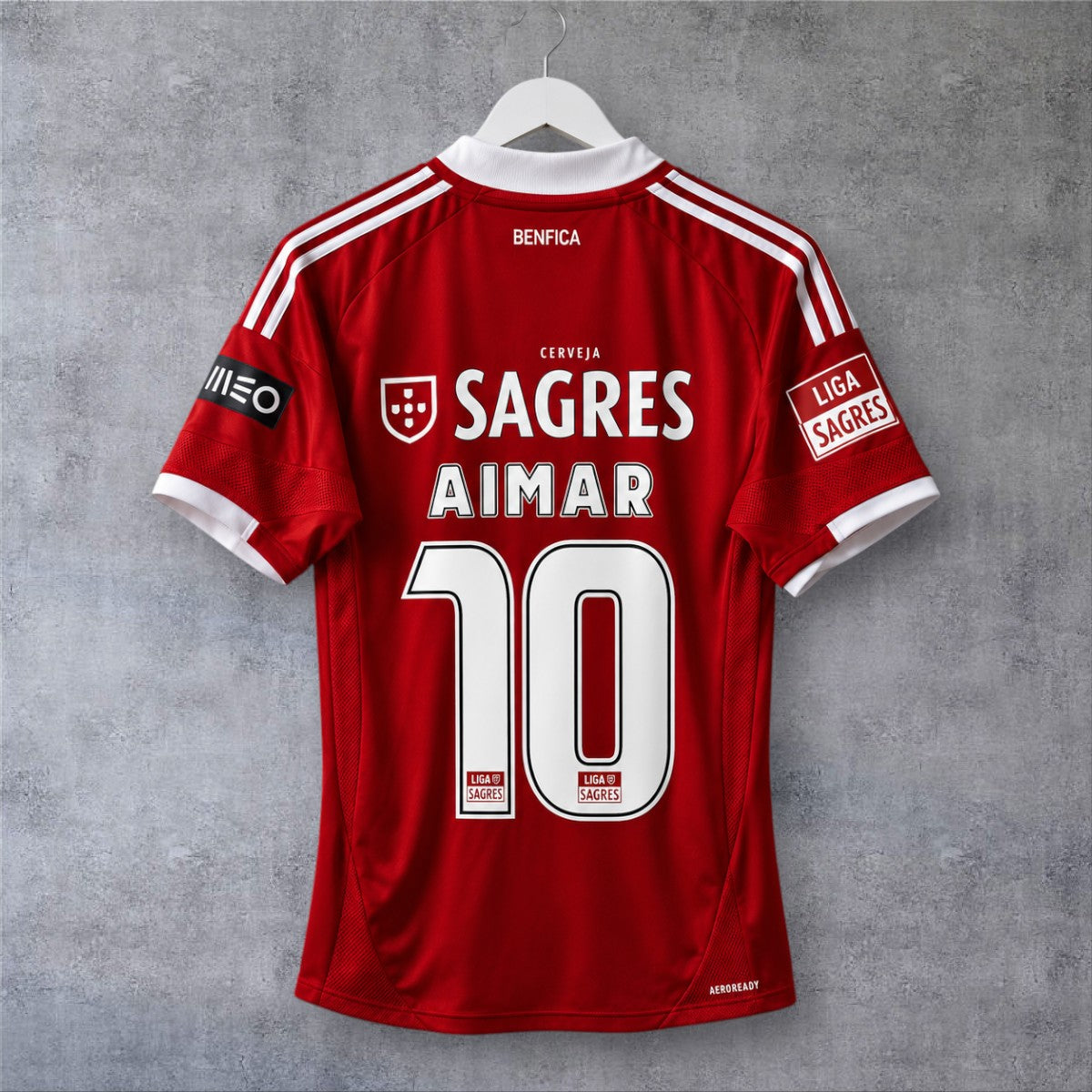 Aimar 10 SL Benfica Home 2009/10 Liga Sagres retro football shirt