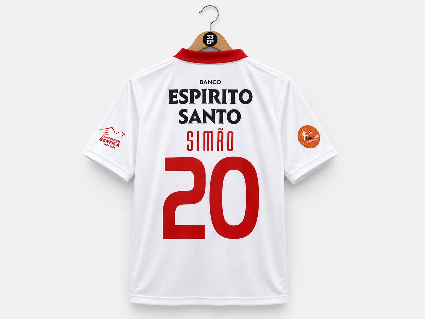 Simão 20 - SL Benfica Away 2004/05 Liga Portugal