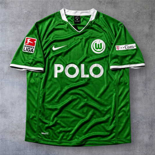 Dost 12 Wolfsburg Home 08-09 Bundesliga retro football shirt