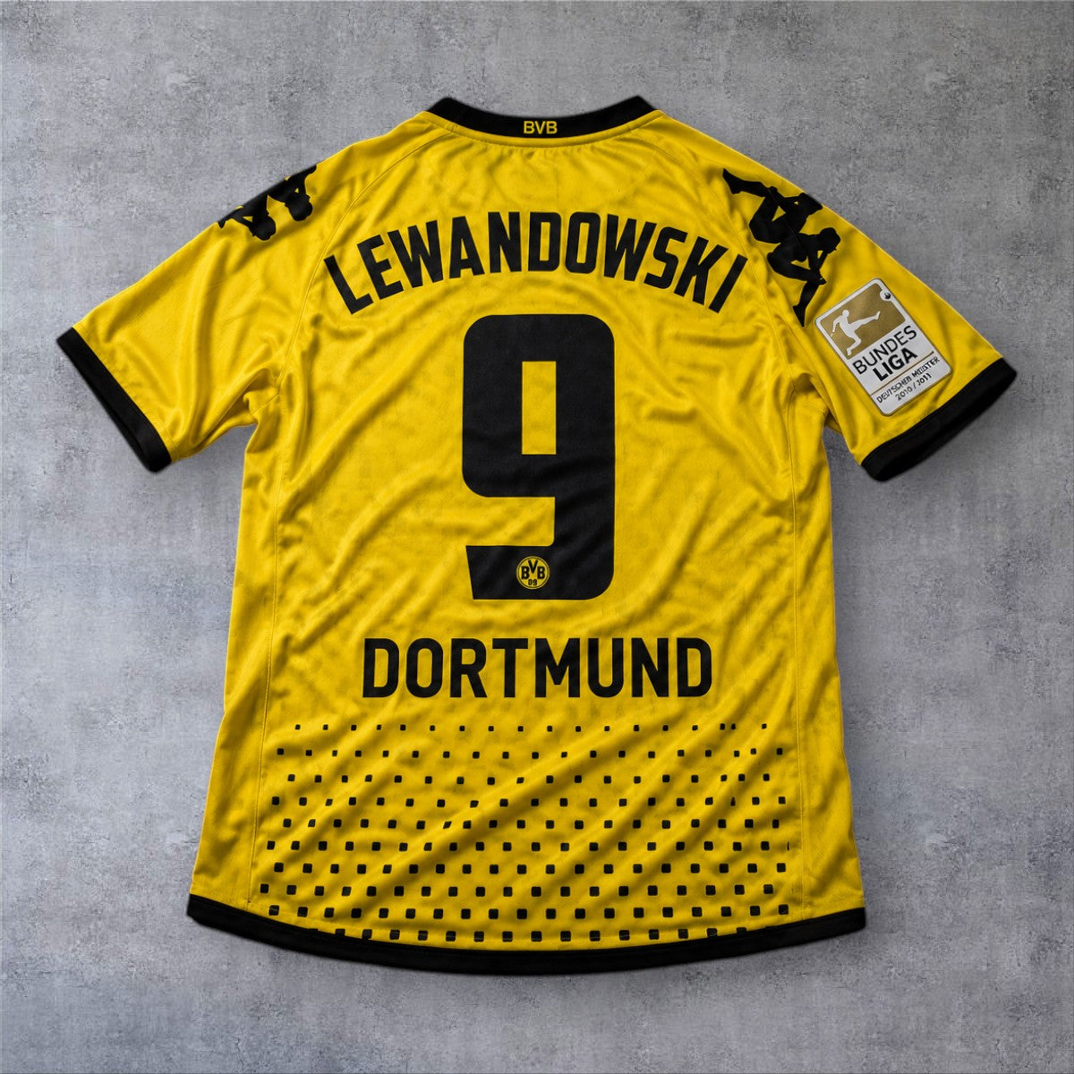 Lewandowski 9 Dortmund Home 2011/12 Bundesliga retro football shirt