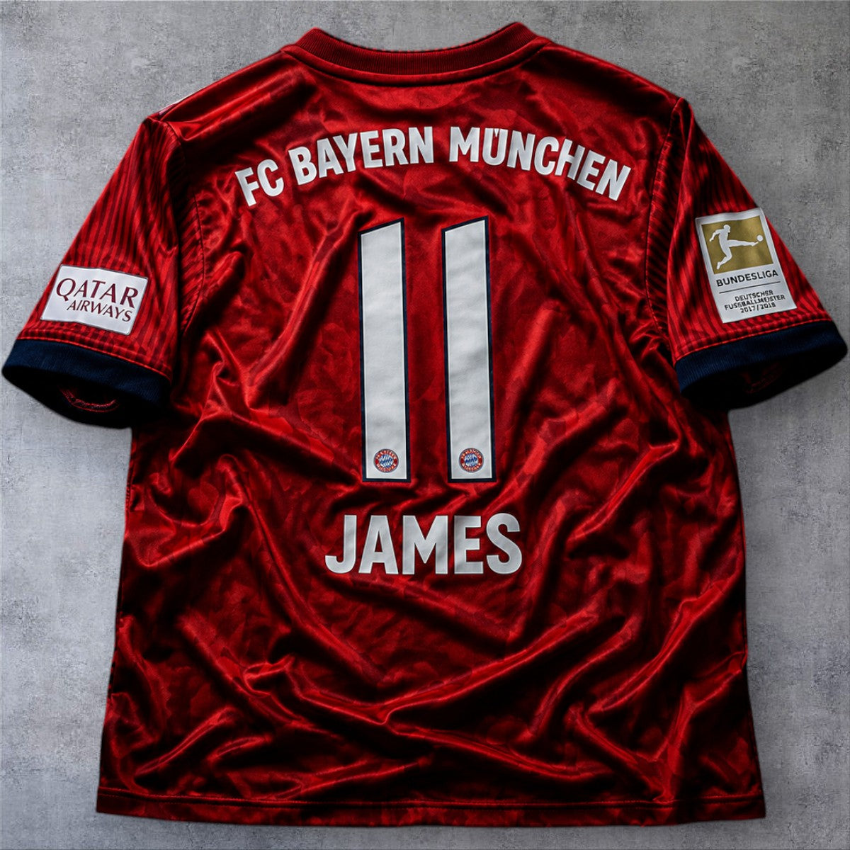 James 11 Bayern Home 2018/19 Bundesliga retro football shirt