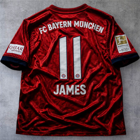 James 11 Bayern Home 2018/19 Bundesliga retro football shirt