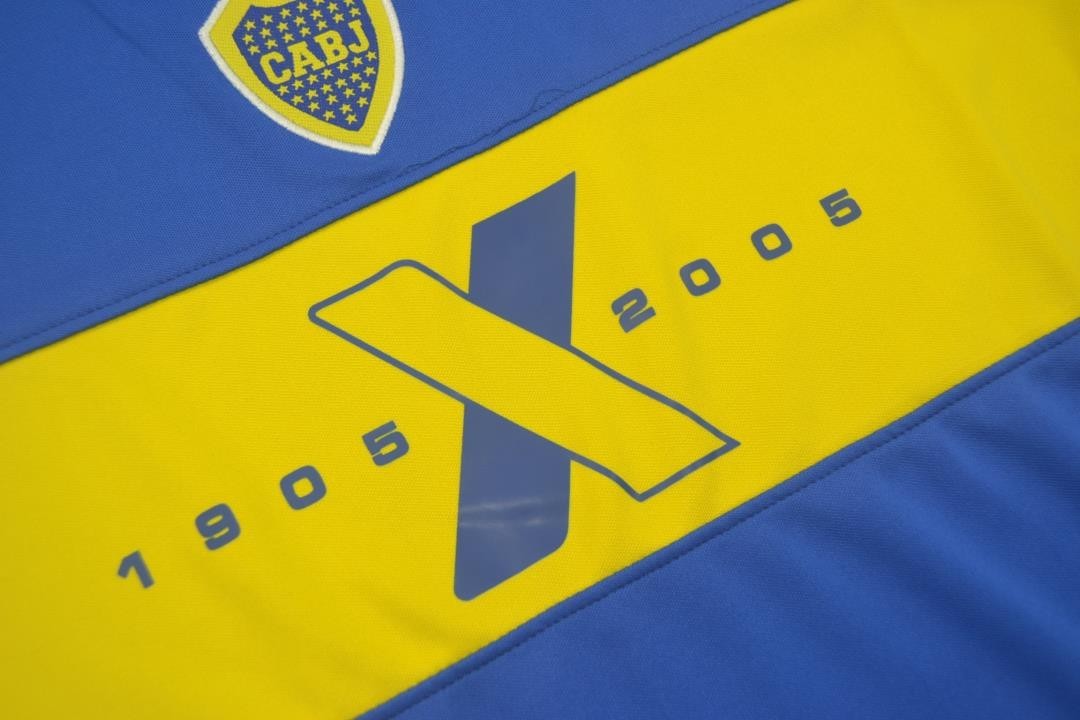 "Roman" Riquelme 10 Boca Juniors Home 2005 -100th Aniversary retro football shirt