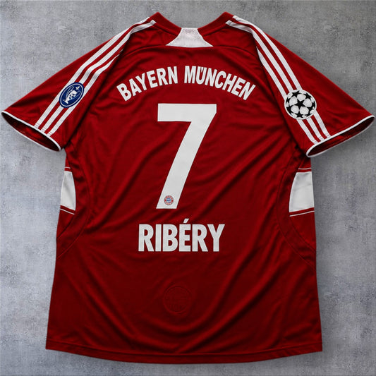 Ribery 7 Bayern Home 2007/08 Champions League retro football shirt