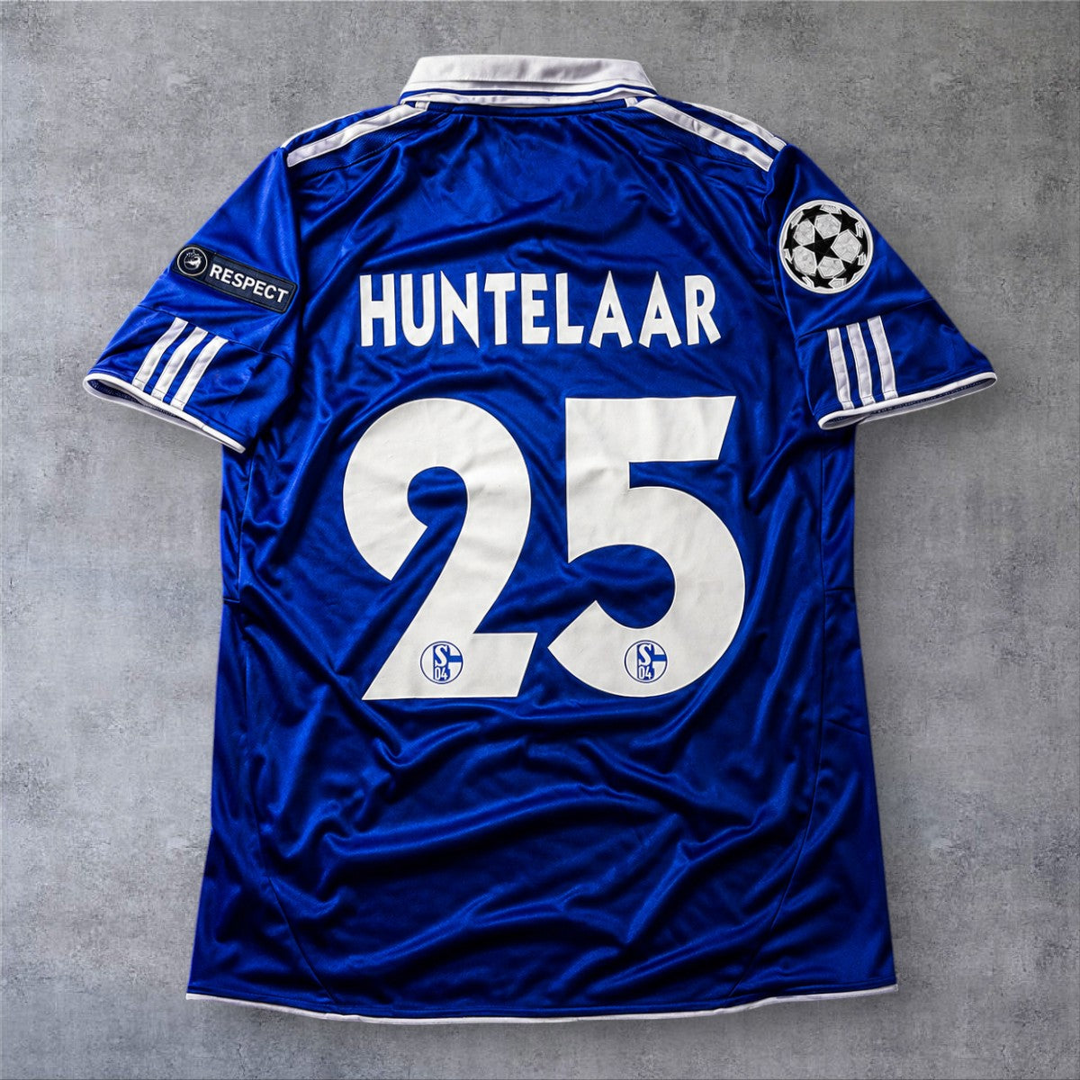 Huntelaar 25 Schalke Home 10/11 Champions League retro football shirt