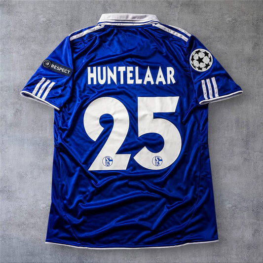 Huntelaar 25 Schalke Home 10/11 Champions League retro football shirt