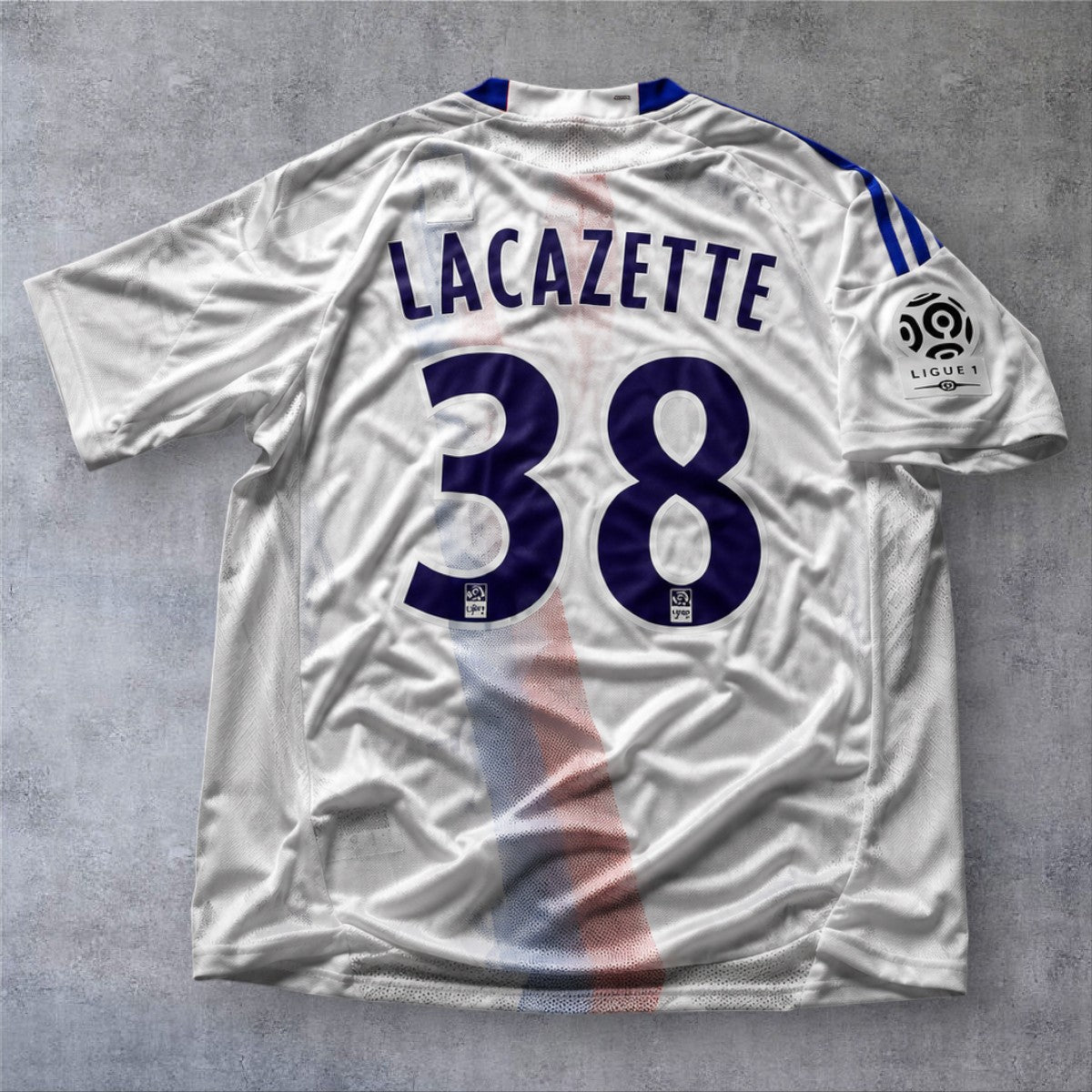 Lacazette 38 Lyon 2010/11 Home Ligue 1 retro football shirt