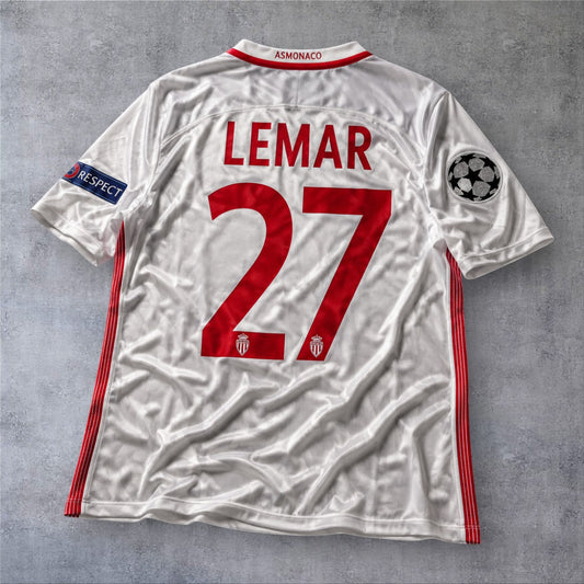 Lemar 27 Monaco Home 2016/17 Champions League retro football shirt