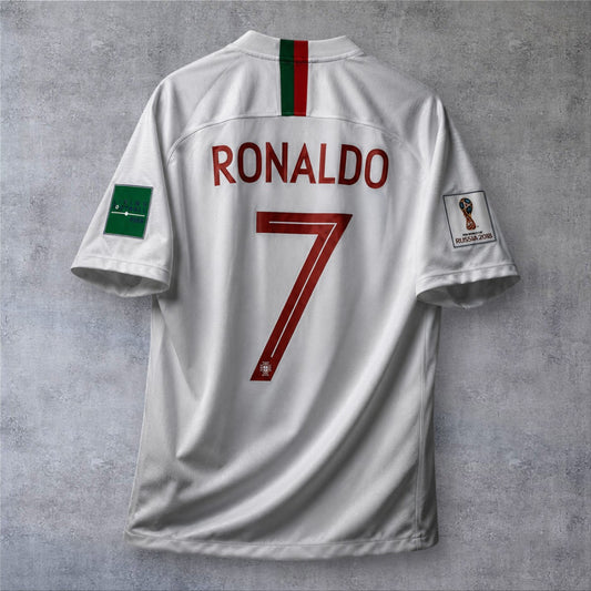 Ronaldo 7 Portugal Away 2018 World Cup retro football shirt